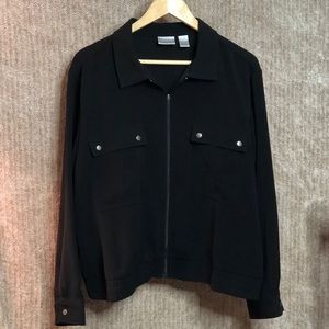 Chico’s Polyester Zip-Up Bomber Jacket